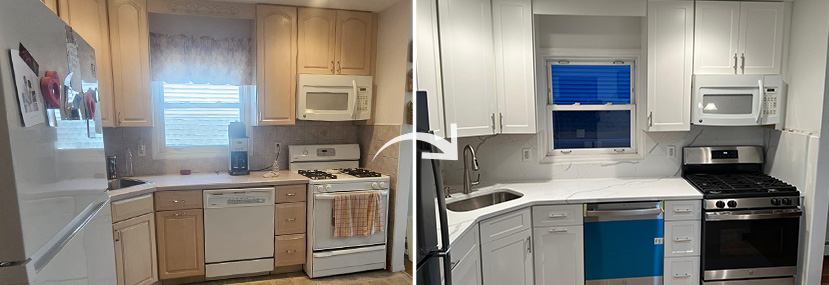 Before and After Kitchen Cabinet