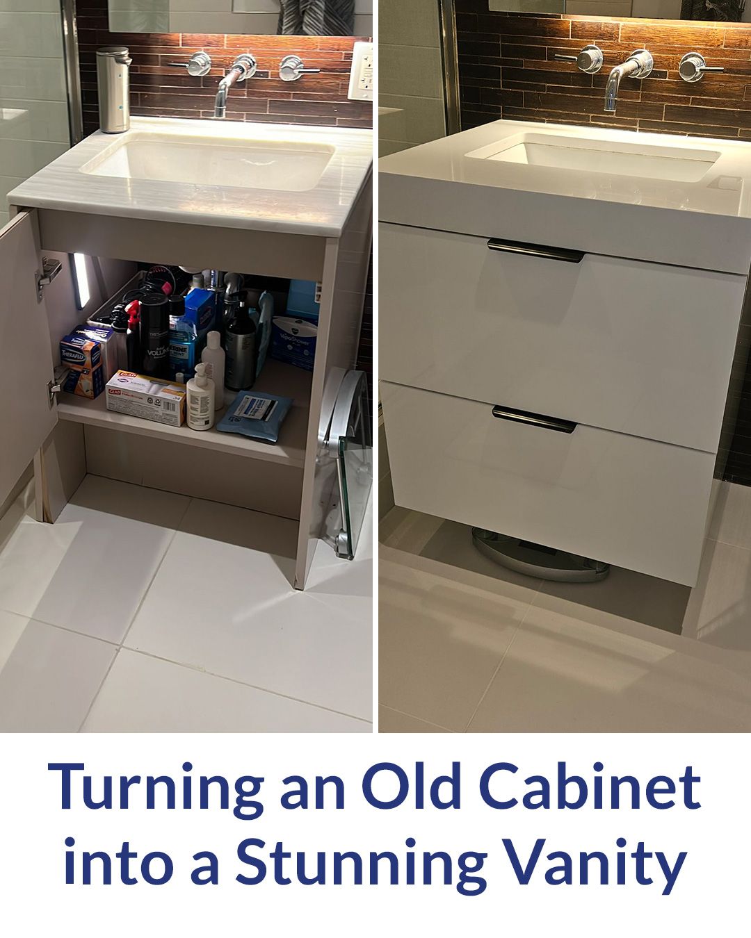 Turning an Old Cabinet into a Stunning Vanity